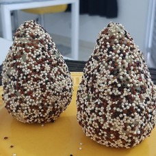 Coxinha Fit de Batata Doce Recheada com Frango